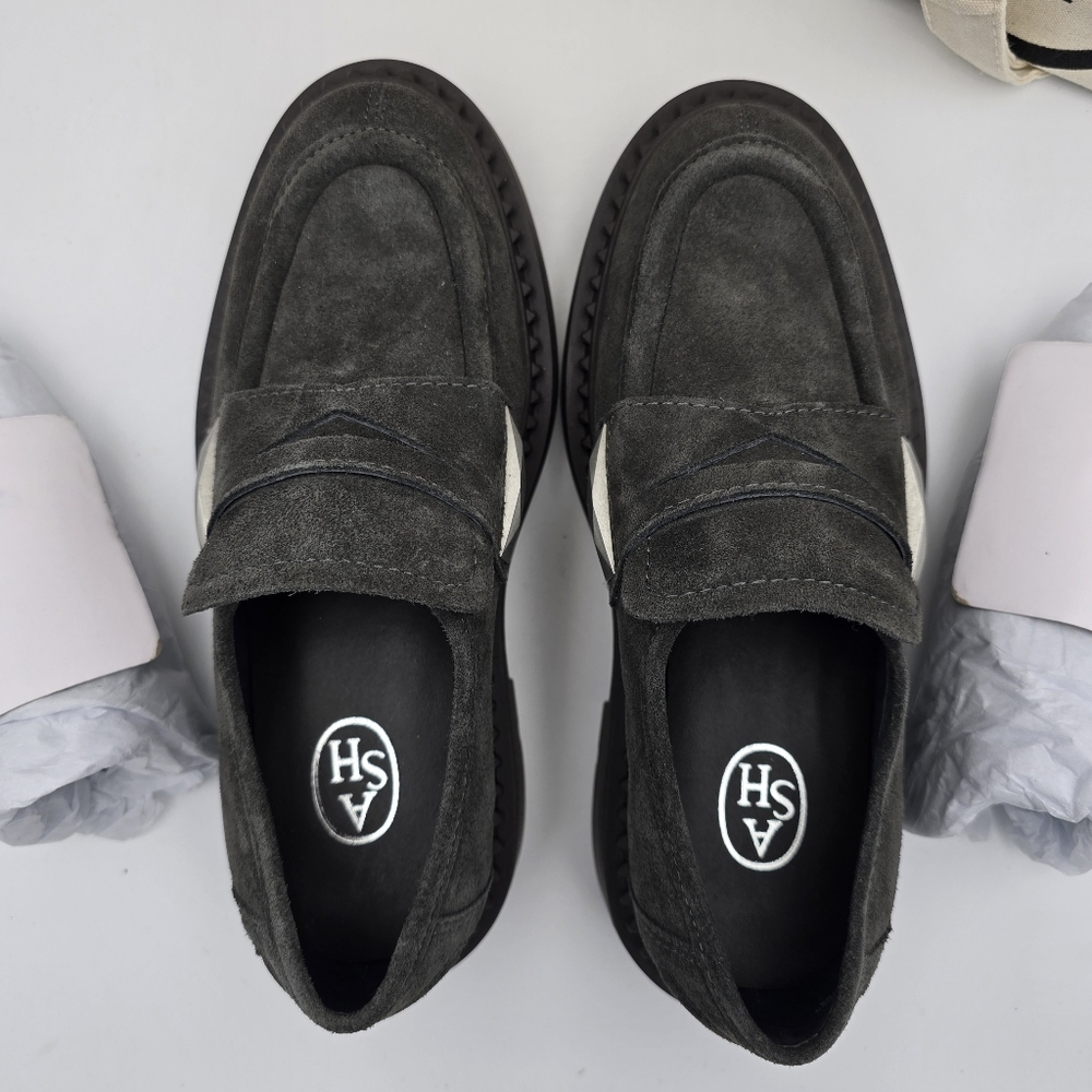 NIB Ash Medusa Suede Studded Platform Loafers, Bistro, EU 35/US 5, with dust bag - Picture 8 of 16